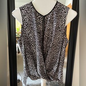 DIANE VON FURSTENBERG Sleeveless Draped Blouse